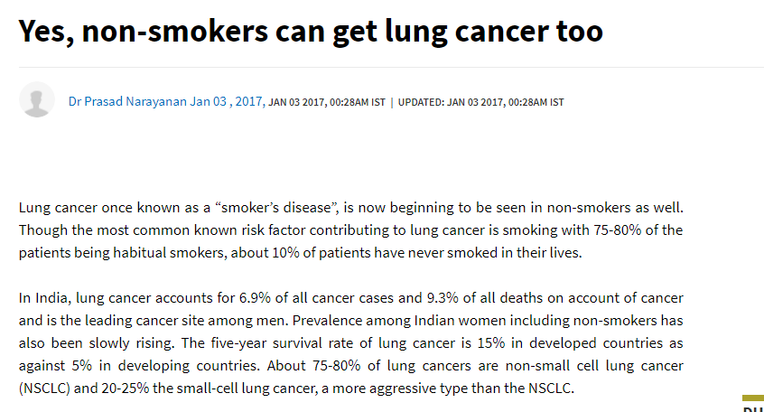 Yes, non-smokers can get lung cancer too