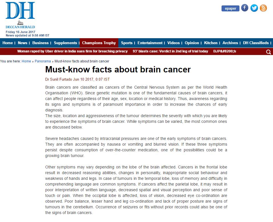 Must - Know Facts About Brain Cancer